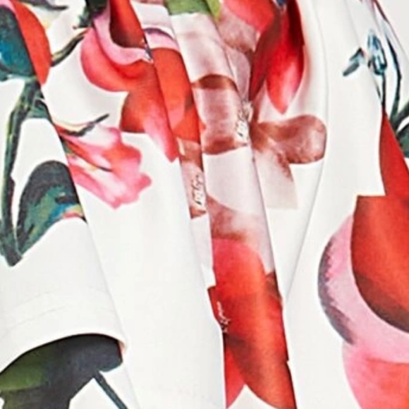 Off shoulder ruffle floral party sexy dress - curvy - plus - Picture 6 of 9